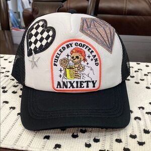 Black and White Kids Cap with Fun Patches